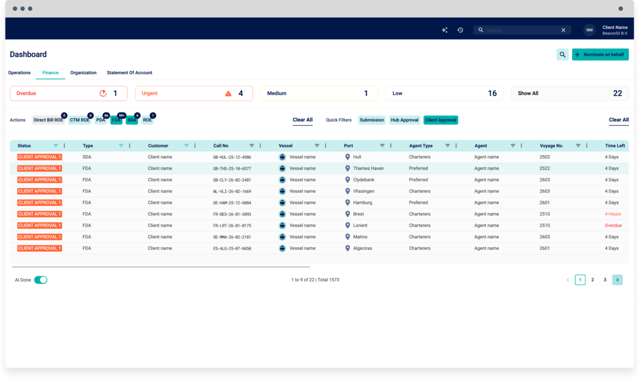 Port Call Management Software